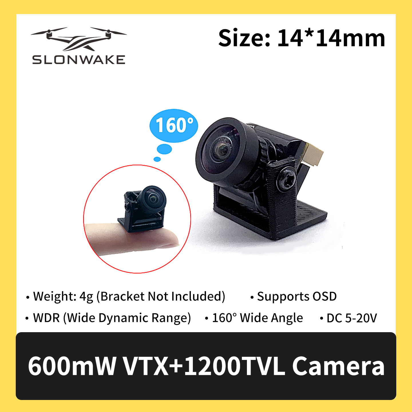 SLONWAKE 5.8G 600mW 7-24V FPV  - Drone Frame 评论和价格