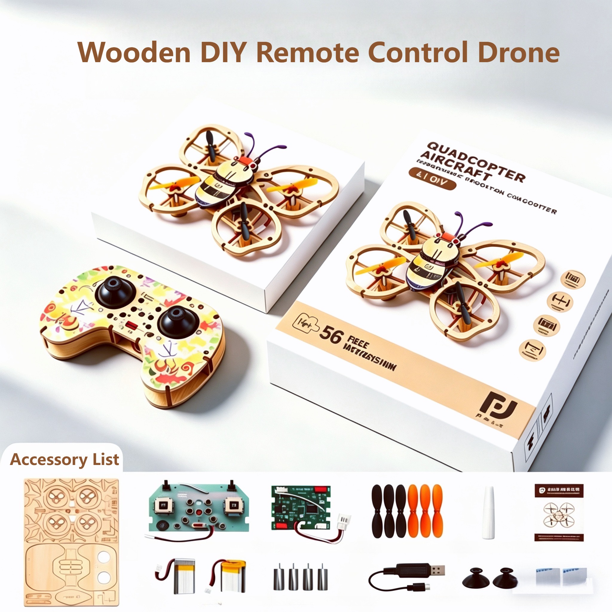 2026 New Wooden DIY Assembled  - Drone Battery 评论和价格