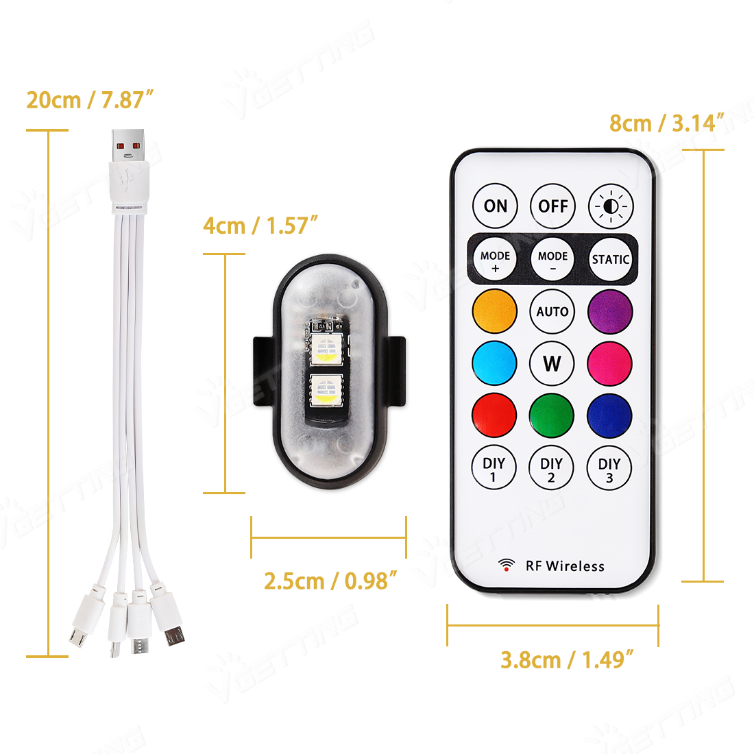 4Pcs Mini Drone Strobe Light 8 - Drone Led Light 评论和价格