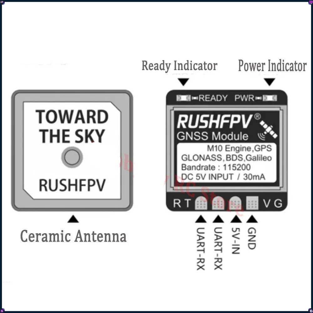 1-4Pcs RUSHFPV MINI M10 GPS Mo - Drone Gps Module 评论和价格