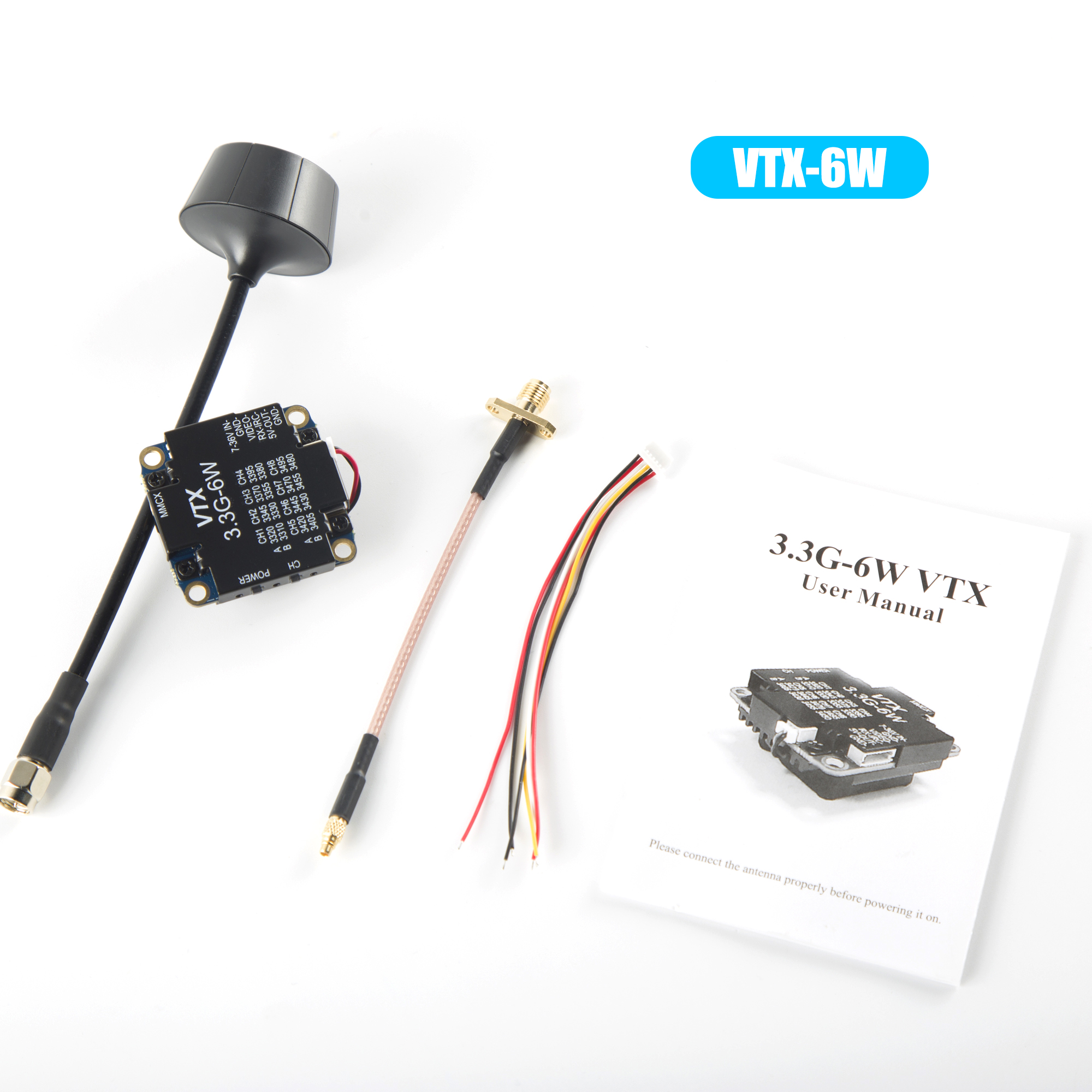 FPV Video Transmitter 3.3G 6W  - Drone Transmitter 评论和价格