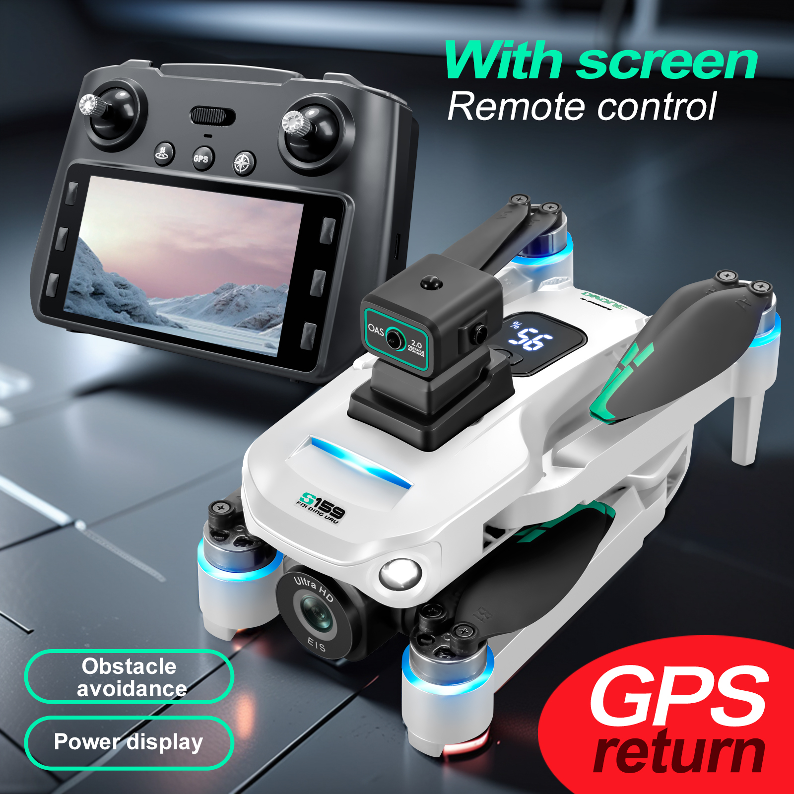 S159 GPS Drone 4K Profesional  - Drone Gps Mount 评论和价格